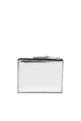1dr bi-fold zip ii Δερμάτινο πορτοφόλι διπλό με οβάλ λογότυπο D