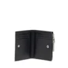 1dr bi-fold zip ii Δερμάτινο πορτοφόλι διπλό με οβάλ λογότυπο D