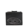 1dr bi-fold zip ii Μικρό δερμάτινο πορτοφόλι με πλακέτα με λογότυπο