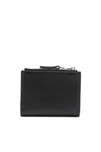 1dr bi-fold zip ii Μικρό δερμάτινο πορτοφόλι με πλακέτα με λογότυπο