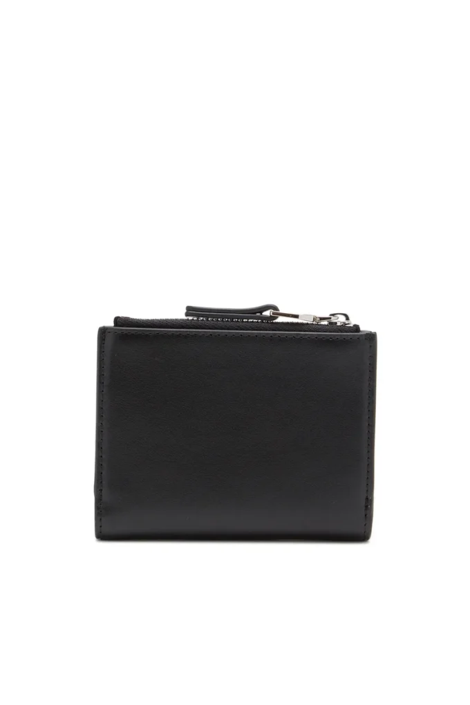 1dr bi-fold zip ii Μικρό δερμάτινο πορτοφόλι με πλακέτα με λογότυπο