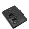 1dr bi-fold zip ii Μικρό δερμάτινο πορτοφόλι με πλακέτα με λογότυπο
