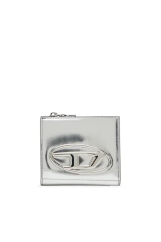 1dr bi fold zip l Διπλό πορτοφόλι από καθρέφτη δέρμα