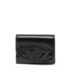 1dr tri fold coin xs ii Τριπλό πορτοφόλι από καθρέφτη δέρμα