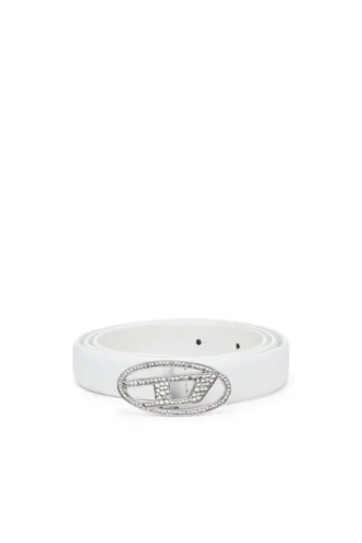b-1dr strass 20 Λεπτή δερμάτινη ζώνη 1,9 cm με κρυστάλλινη αγκράφα