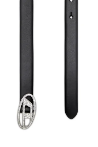 b-1dr strass 20 Λεπτή δερμάτινη ζώνη 1,9 cm με κρυστάλλινη αγκράφα