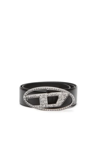 b-1dr strass 4cm Δερμάτινη ζώνη με κρυστάλλινη αγκράφα