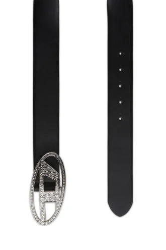 b-1dr strass 4cm Δερμάτινη ζώνη με κρυστάλλινη αγκράφα