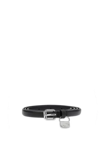 b-charm hip Λεπτή δερμάτινη ζώνη 1,4 cm με charm τσάντας 1DR
