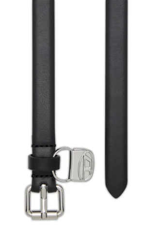 b-charm hip Λεπτή δερμάτινη ζώνη 1,4 cm με charm τσάντας 1DR