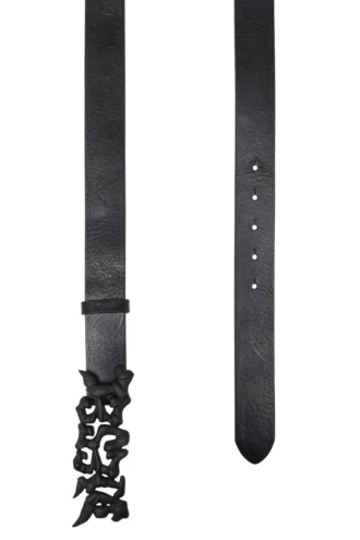 b-graffiti Ζώνη από δέρμα pull-up 3,5 cm με αγκράφα graffiti