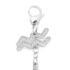 charm acquarius Μεταλλικό charm Υδροχόος με στρας