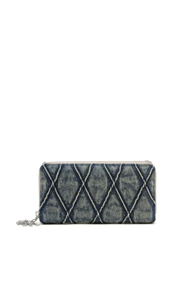 charm-d continental zip l Πορτοφόλι με φερμουάρ από καπιτονέ τζιν Argyle charm-d continental zip l Πορτοφόλι με φερμουάρ από καπιτονέ τζιν Argyle