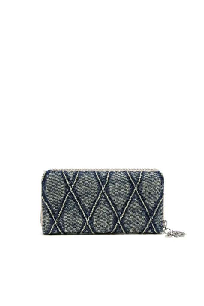 charm-d continental zip l Πορτοφόλι με φερμουάρ από καπιτονέ τζιν Argyle charm-d continental zip l Πορτοφόλι με φερμουάρ από καπιτονέ τζιν Argyle