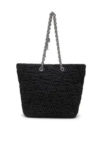 charm-d shopper m Τσάντα Charm-D-Tote από καπιτονέ τζιν
