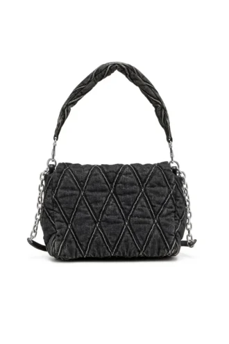 charm-d shoulder m Τσάντα ώμου Charm-D M από καπιτονέ τζιν