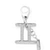 charm gemini Μεταλλικό γοητευτικό Gemini με στρας