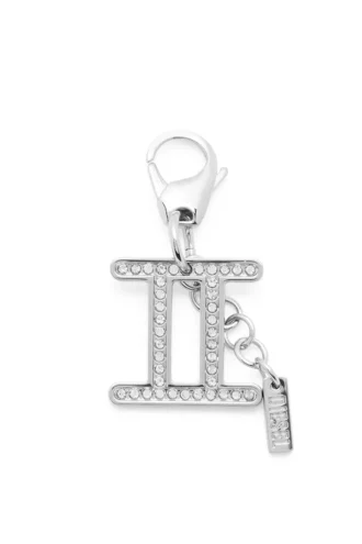 charm gemini Μεταλλικό γοητευτικό Gemini με στρας