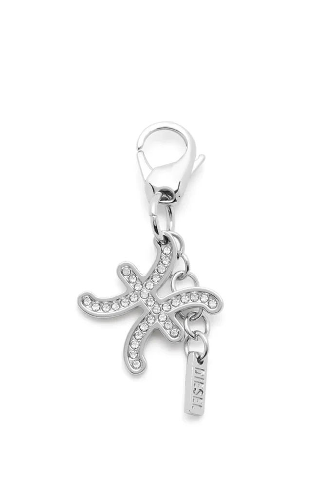 charm pisces Μεταλλικό charm Ιχθύες με στρας