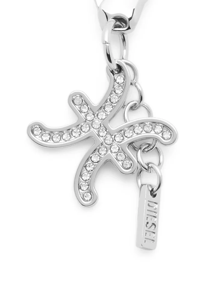 charm pisces Μεταλλικό charm Ιχθύες με στρας