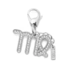 charm virgo Μεταλλικό charm Virgo με στρας
