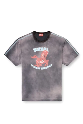 cl-t-boxt-horse Βαμβακερό T-shirt με γραφικό τύπωμα αλόγου