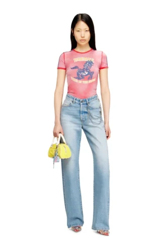 cl-t-uncutie-horse Βαμβακερό ελαστικό T-shirt με γραφικό τύπωμα αλόγου