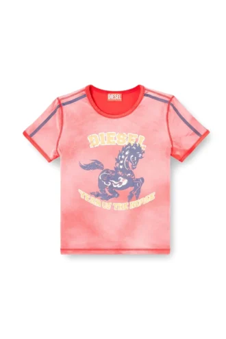 cl-t-uncutie-horse Βαμβακερό ελαστικό T-shirt με γραφικό τύπωμα αλόγου