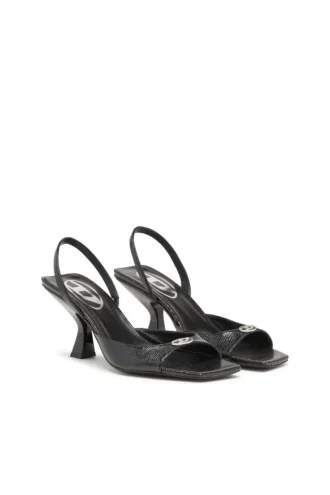 d-amber 75 σανδάλια D-Amber-Slingback σανδάλια από δέρμα με εφέ σαύρας