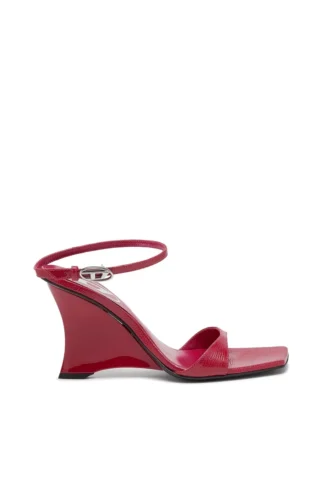 d-amber σανδάλια με πλατφόρμα D-Amber-Wedge σανδάλια από δέρμα με εφέ σαύρας