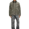d-elmo-fsh Μπουφάν από τζιν με ύφανση houndstooth