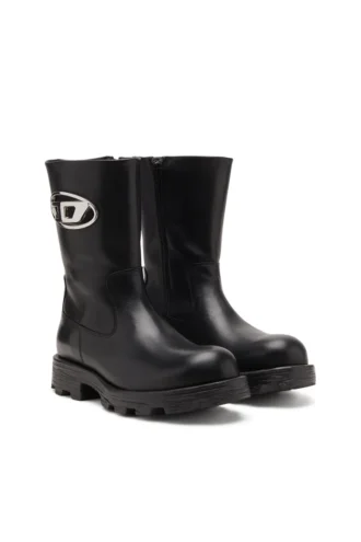 d-hammer bkr d w Μπότες D-Hammer-Biker από γυαλιστερό δέρμα