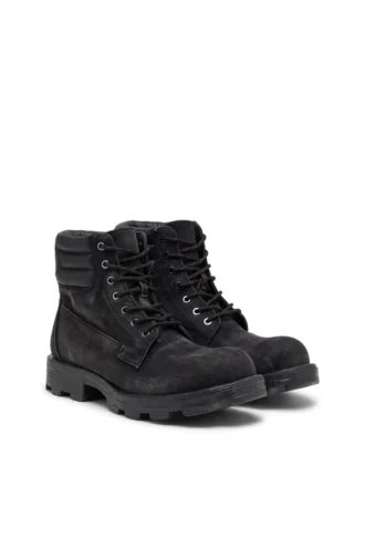 d-hammer lace up D-Hammer-Μπότες μάχης από τζιν και δέρμα