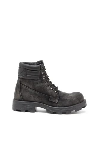 d-hammer lace up w Μπότες D-Hammer-Combat από τζιν και δέρμα