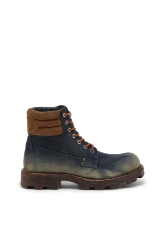 d-hammer lace up w Μπότες D-Hammer-Combat από τζιν και σουέτ d-hammer lace up w Μπότες D-Hammer-Combat από τζιν και σουέτ