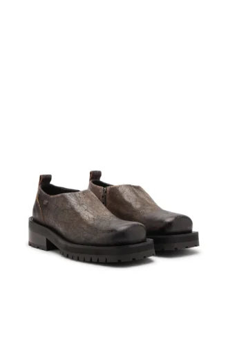 d-texan clog D-Texan-Παπούτσια με φερμουάρ από σουέτ με εφέ crackle