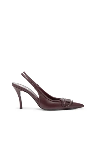 d-venus sb Γυναικεία γόβες D-Venus-Burgundy με λουράκι από δέρμα νάπα