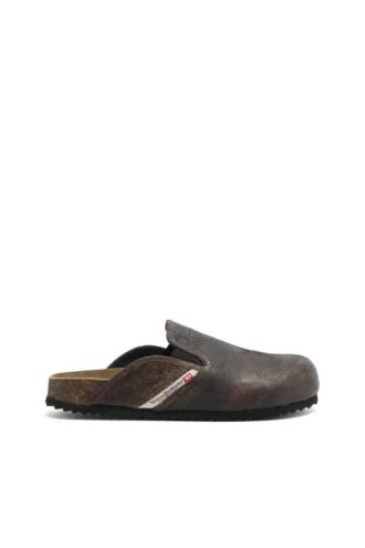 d-woodstock slip-on D-Woodstock-Clogs από σουέτ με εφέ crackle