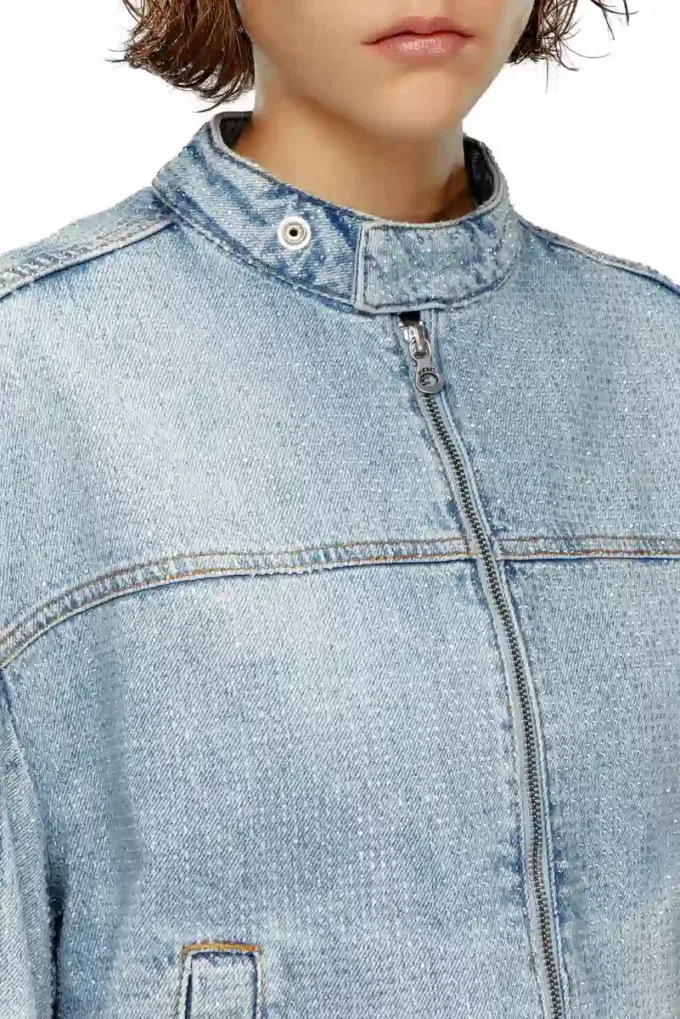 de-marge-fse Oversized μπουφάν από κρυστάλλινο τζιν