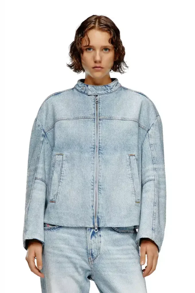 de-marge-fse Oversized μπουφάν από κρυστάλλινο τζιν