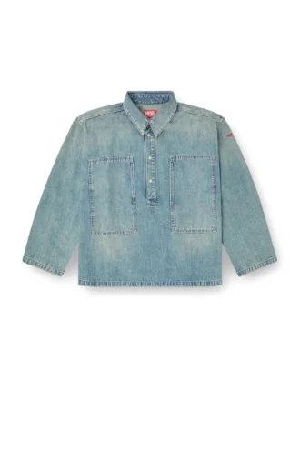de-priss Μπλούζα Henley σε στυλ utility από τζιν