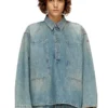 de-priss Μπλούζα Henley σε στυλ utility από τζιν