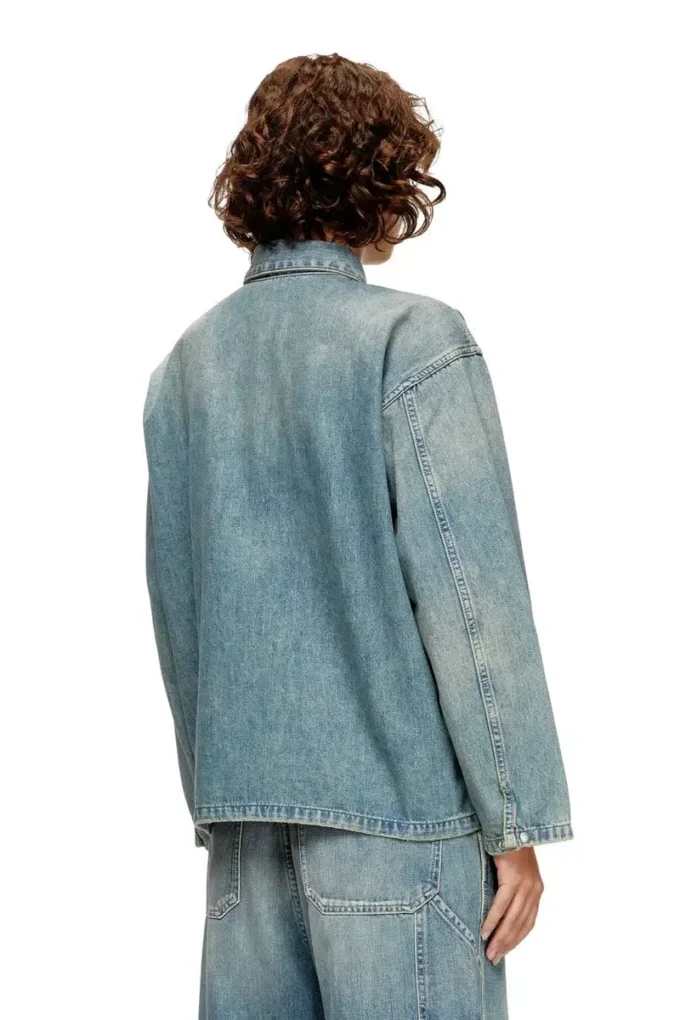 de-priss Μπλούζα Henley σε στυλ utility από τζιν