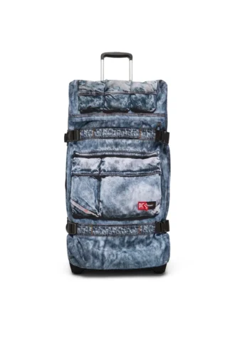 diesel transit’r l Τροχήλατη βαλίτσα σε trompe l’oeil denim
