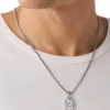 dx1342 Κολιέ με μενταγιόν από ανοξείδωτο ατσάλι