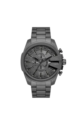 dz4676 Ρολόι Diesel Mega Chief Slim Chronograph από γκρι ανοξείδωτο ατσάλι