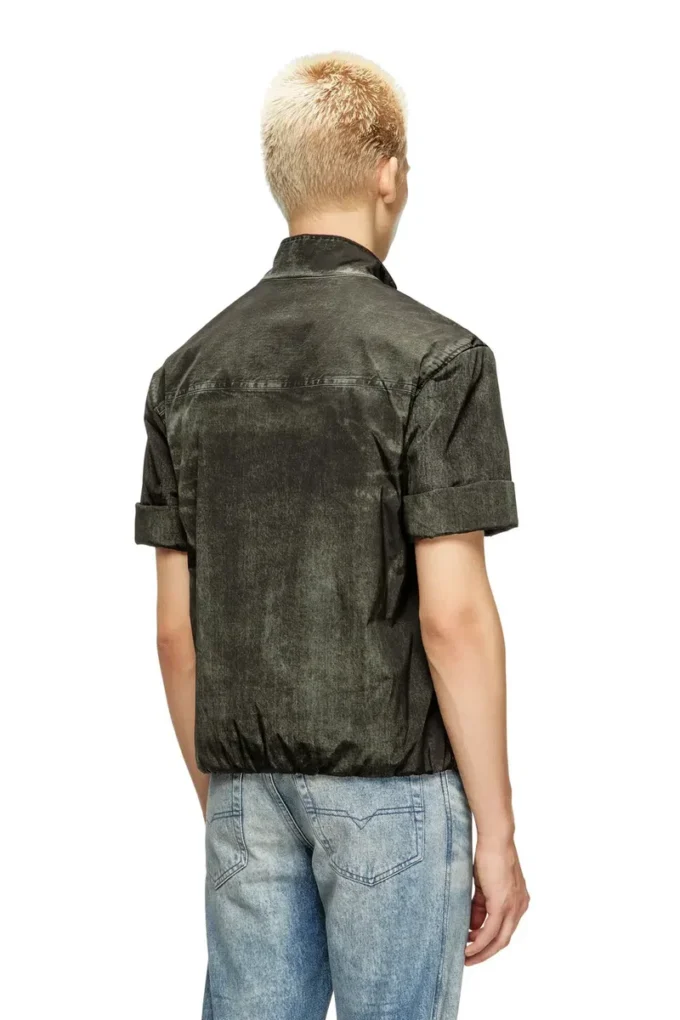 j-valois Μπουφάν με κοντό μανίκι από νάιλον με εφέ τζιν j-valois Μπουφάν με κοντό μανίκι από νάιλον με εφέ τζιν