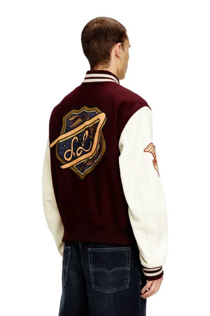 l-arry-cp Μπουφάν Varsity από μαλλί και δέρμα l-arry-cp Μπουφάν Varsity από μαλλί και δέρμα