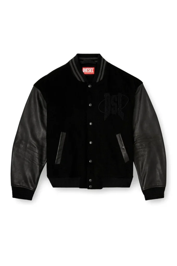 l-nyman Μπουφάν bomber Varsity από βαμβάκι και δέρμα l-nyman Μπουφάν bomber Varsity από βαμβάκι και δέρμα