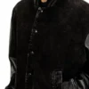 l-nyn Μπουφάν bomber από τζιν και δέρμα l-nyn Μπουφάν bomber από τζιν και δέρμα